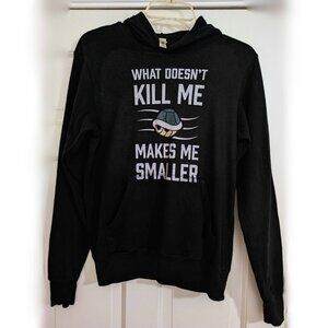 "what doesn't kill me" mario gaming black hoodie S
